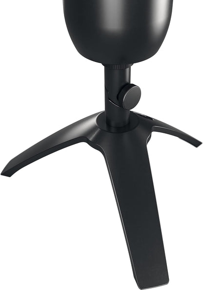 CHERRY UM 3.0, USB microphone for podcast, streaming, home office, cardioid, touch mute, headphone jack, compatible with PC/Mac/PS4/PS5, black