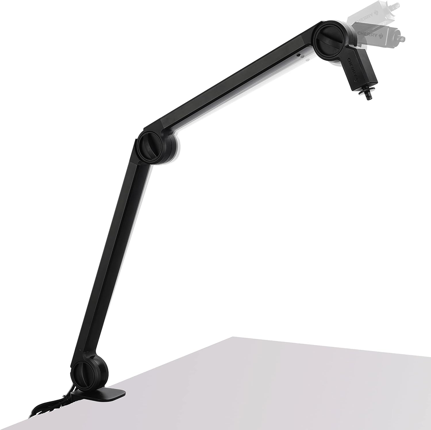CHERRY MA 6.0 UNI USB, universal microphone arm with USB hub, 3/8 inch thread (3/8 to 5/8 inch thread adapter + 4 connecting cables incl.), strong articulated arm, black