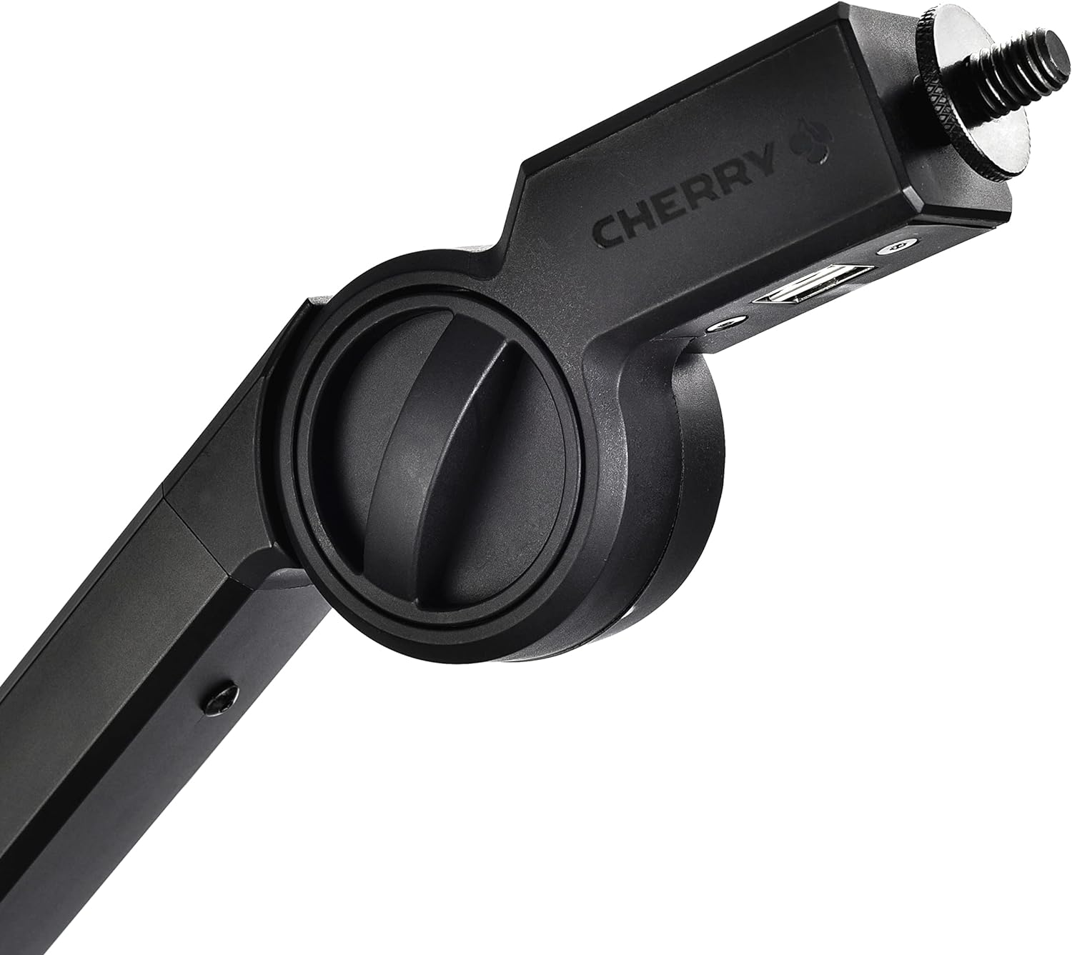 CHERRY MA 6.0 UNI USB, universal microphone arm with USB hub, 3/8 inch thread (3/8 to 5/8 inch thread adapter + 4 connecting cables incl.), strong articulated arm, black