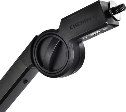 CHERRY MA 6.0 UNI USB, universal microphone arm with USB hub, 3/8 inch thread (3/8 to 5/8 inch thread adapter + 4 connecting cables incl.), strong articulated arm, black