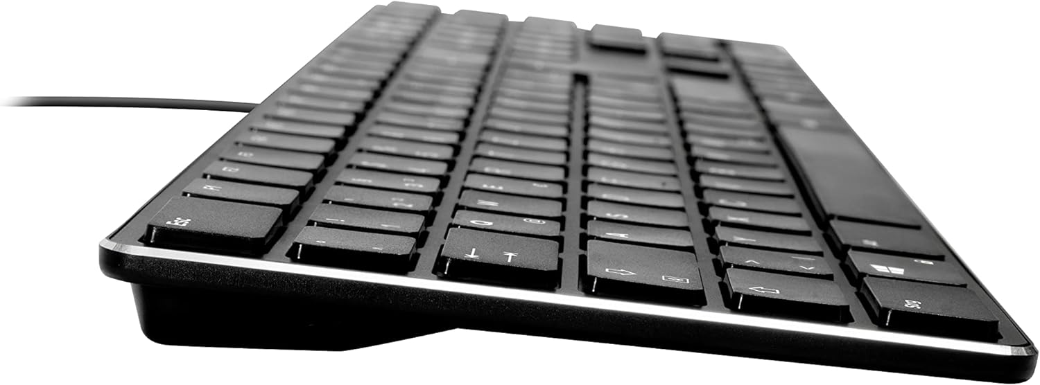 Speedlink Teclado Riva con Mecanismo de Tijera – Teclado para PC Conectado por Cable, Teclado USB silencioso con Teclas Planas, con 7 Teclas multifuncionales, distribución Alemana, Negro