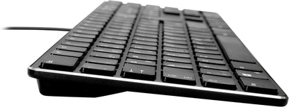 Speedlink Teclado Riva con Mecanismo de Tijera – Teclado para PC Conectado por Cable, Teclado USB silencioso con Teclas Planas, con 7 Teclas multifuncionales, distribución Alemana, Negro