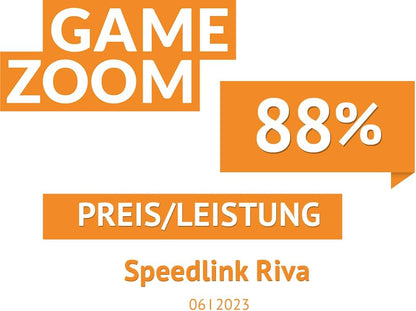 Speedlink Teclado Riva con Mecanismo de Tijera – Teclado para PC Conectado por Cable, Teclado USB silencioso con Teclas Planas, con 7 Teclas multifuncionales, distribución Alemana, Negro