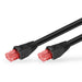 goobay 55437 Outdoor Patchkabel CAT 6 Kabel / 2fach PE Mantel Wasserdicht / RJ45 Stecker Ethernet Kabel Kupfer / Außenbereich Netzwerkkabel 50m / Schwarz / LAN Kabel 50m x