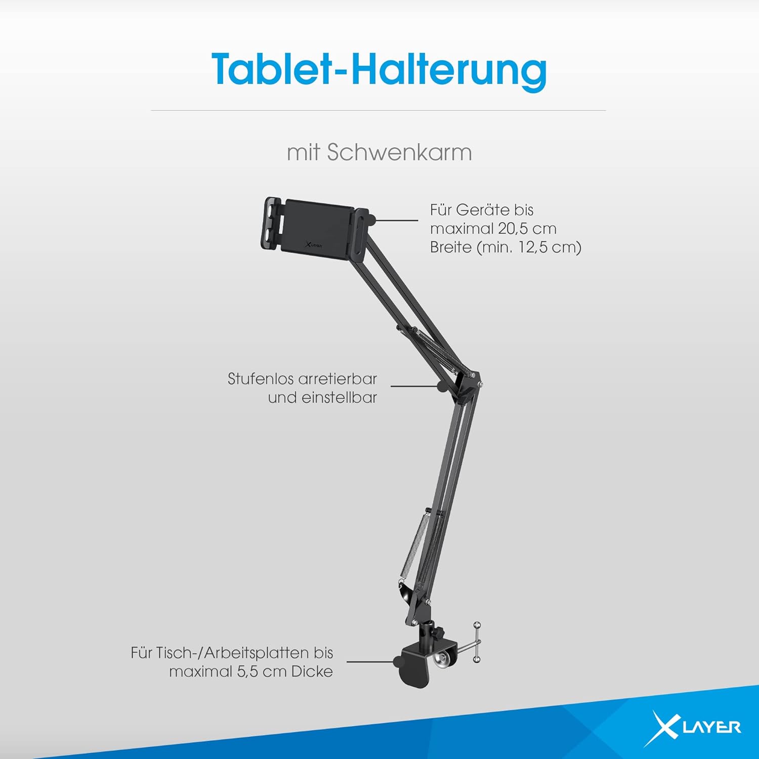 XLAYER Tablet-Halterung 219419 219419 schwarz fur