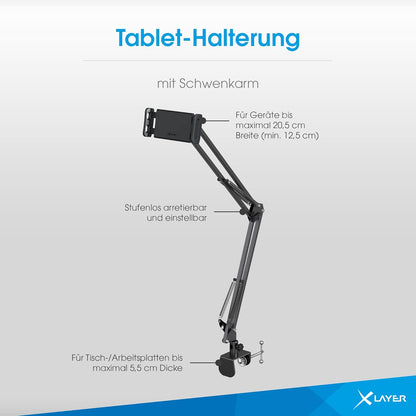 XLAYER Tablet-Halterung 219419 219419 schwarz fur