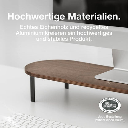 WOODCESSORIES Monitorstander Single Walnuss