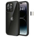 Woodcessories - Clear Case Transparent Compatible with iPhone 14 Pro Case Transparent, Black, Sustainable from Plants Black/Clear