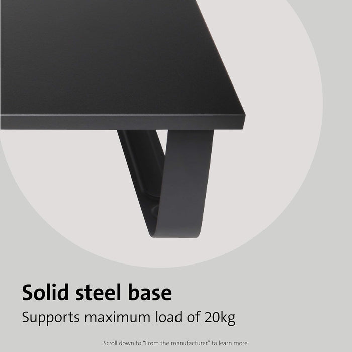 Kensington Extra Wide Monitor Stand for desks. Large computer stand/monitor stand/desk riser (K55726EU), Black Black Up to 32 Inch Monitor Extra Wide