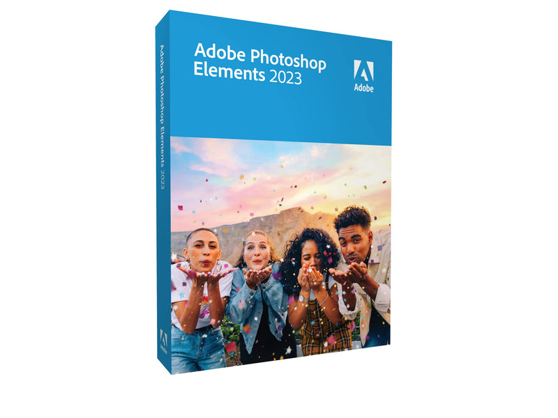 Adobe Photoshop Elements 2023|Standard |1 Gerät | PC/Mac | unbefristet | Box inkl. Aktivierungscode Aktivierungscode per Post Standard