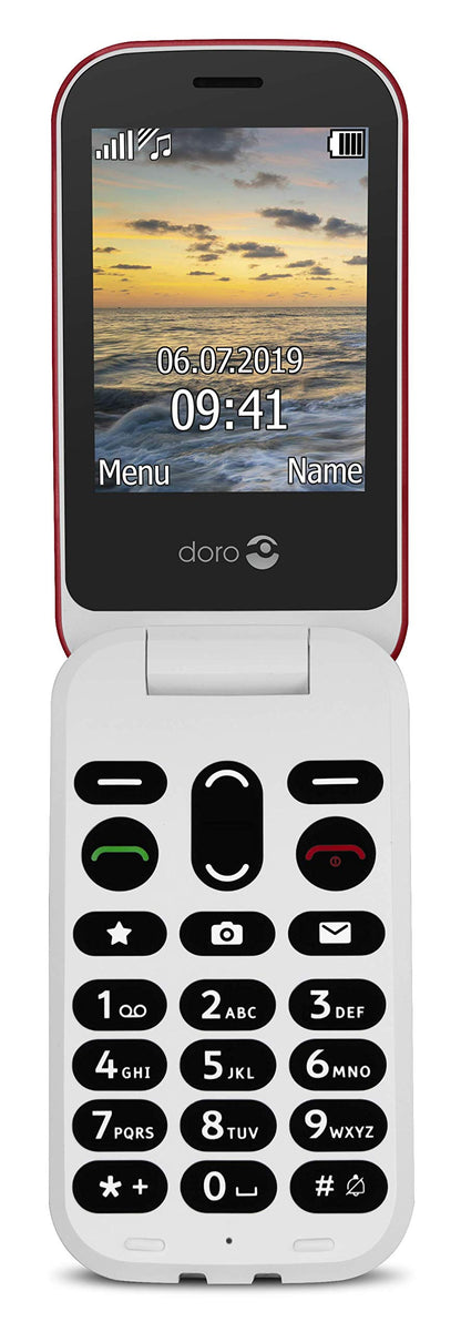 doro 6040 GroBtasten-Handy rot-weiB