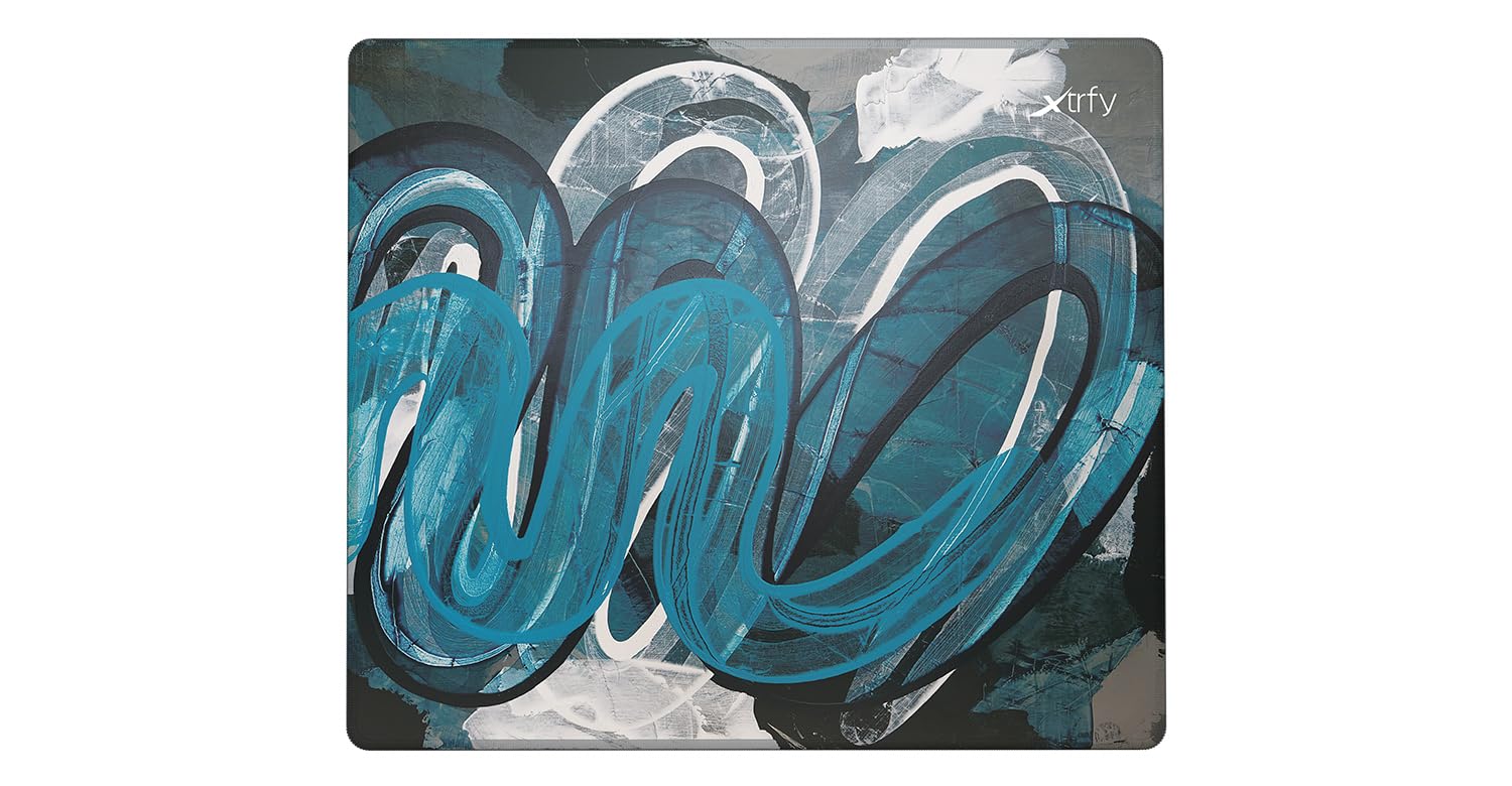 Xtrfy GP4 - Big gaming mouse pad - Effortless Gliding with Perfect Mouse Control - Stitched Edges and Non-Slip for Gamer - Machine Washable - Street Blue Edition, Rectangle 460 x 400 x 4 mm