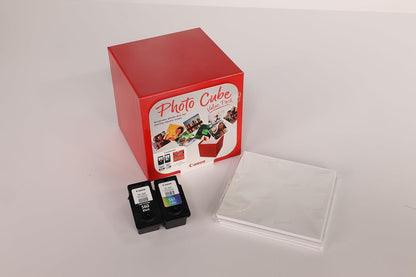Canon Photo Cube Value Pack, Incluye Cartucho de Tinta PG-560 y CL-561 + 40 Hojas de Papel Fotográfico Brillo, Compatible con Impresoras de Inyección de Tinta PIXMA