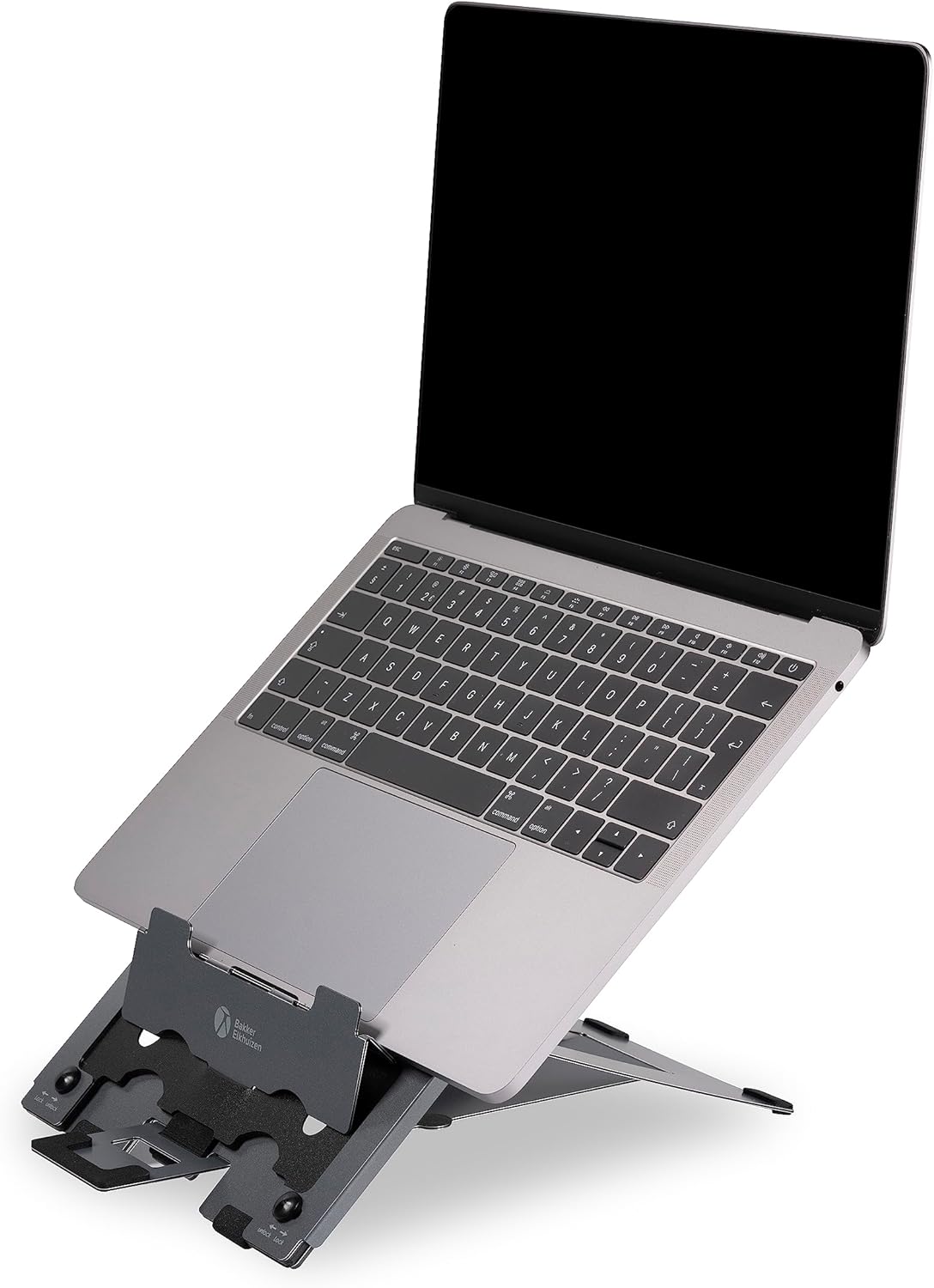 BakkerElkhuizen Integrated Ultrastand Universal Featuring 6 Height Adjustments - Attaches directly to your laptop - Easily removeable without leaving any residue