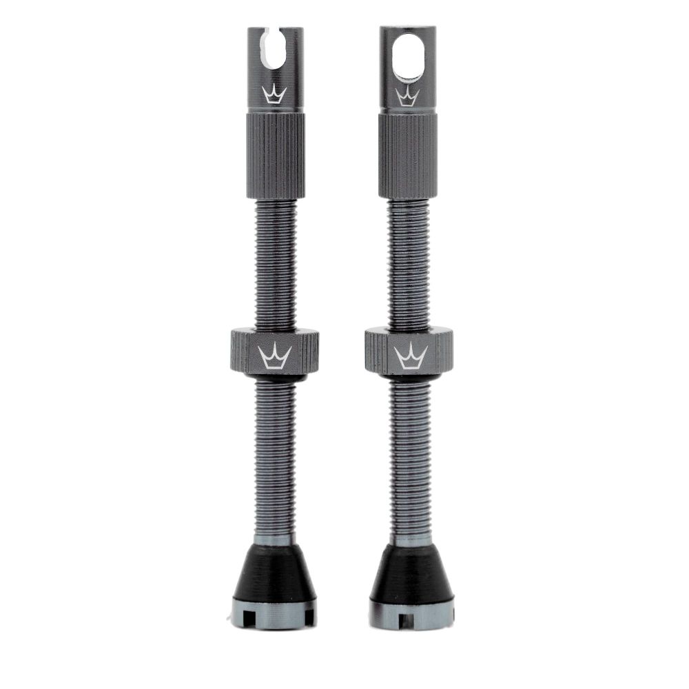 Peaty's X Chris King MK2 Tubeless Valves Presta - Integrated Spoke Key & Valve Core Removal Caps, Mountain Bike, Road & Gravel Bicycle Tyre, Insert Compatible, 7075 Aluminium - 42mm &
