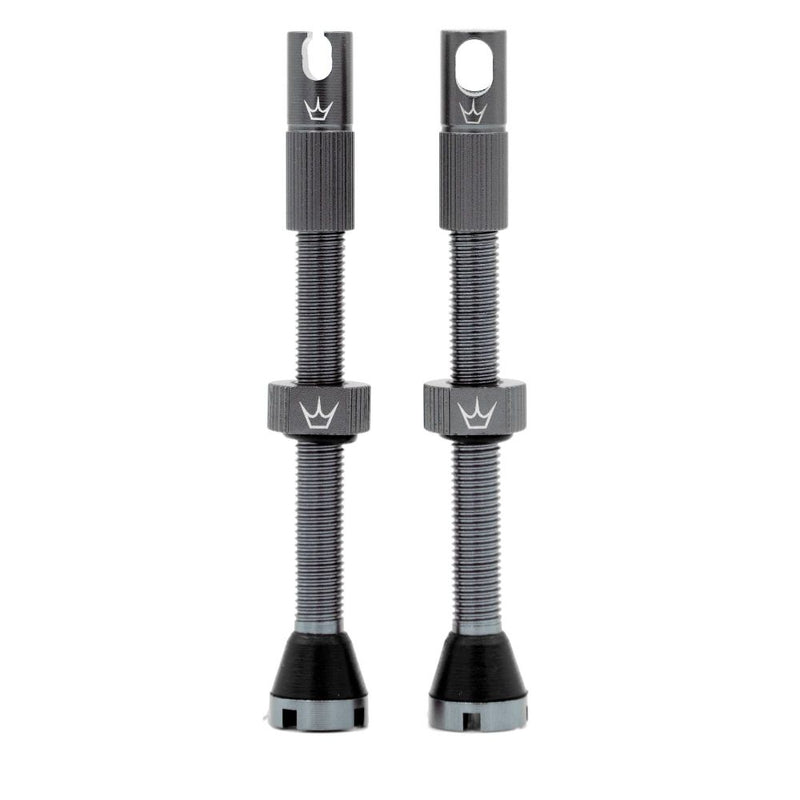 Peaty's X Chris King MK2 Tubeless Valves Presta - Integrated Spoke Key & Valve Core Removal Caps, Mountain Bike, Road & Gravel Bicycle Tyre, Insert Compatible, 7075 Aluminium - 42mm &