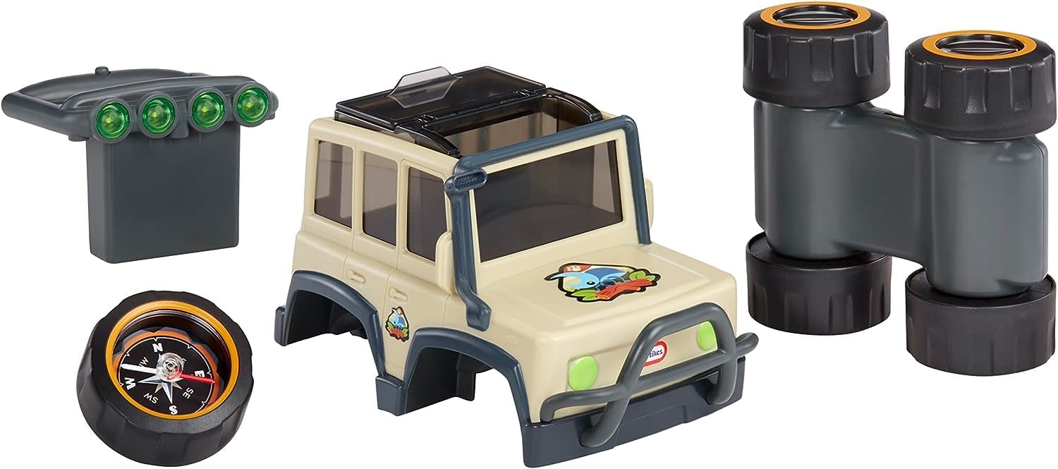 Little Tikes SUV per Safari Big Adventures; Giocattolo STEM; Include Veicolo con Binocolo, Torcia e Bussola; Età: 3+