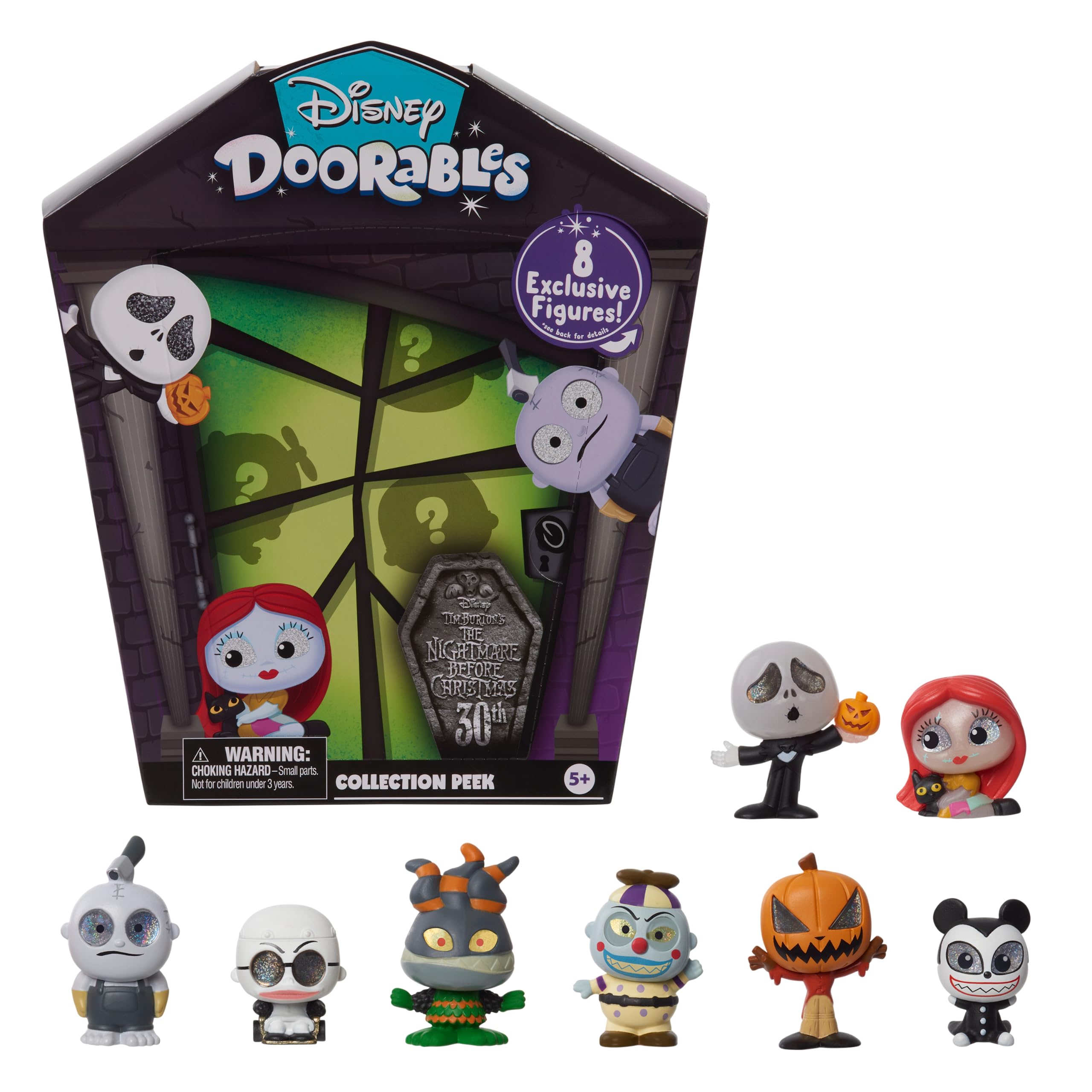 Just Play Disney Doorables NEW Tim Burton’s The Nightmare Before Christmas Collector Pack, Collectible Blind Bag Figures, Kids Toys for Ages 5 Up