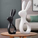 Skulptur Nordic Kreative Home Keramik Figuren Handwerk Dekoration Desktop Keramik Kaninchen Glücklicher Schwan Büro Kaffee Ornament Hochzeitsgeschenk, style12