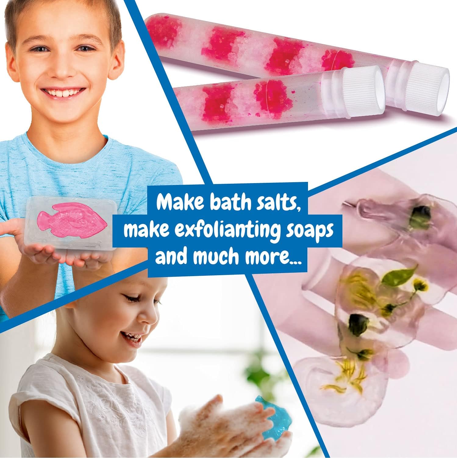 Science4you Soap Making Kit for Kids- Make Your Own Scented Soaps, 21 Contents, Moulds & Gift Bags Included - Craft Kit for Kids, Toys and Games, Gifts for Girls and Boys 8 9 10+ year olds