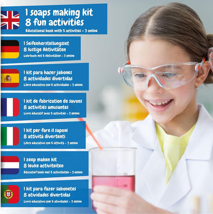 Science4you Soap Making Kit for Kids- Make Your Own Scented Soaps, 21 Contents, Moulds & Gift Bags Included - Craft Kit for Kids, Toys and Games, Gifts for Girls and Boys 8 9 10+ year olds