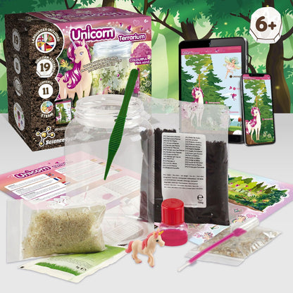 Science4you Unicorn Terrarium Kit - Make Your Own Terrarium, Unicorn Toys for Kids, 19 Unicorn Stickers, Toys and Games for Kids 6+ year olds, Unicorn Gifts for Boys and Girls 6+ year olds