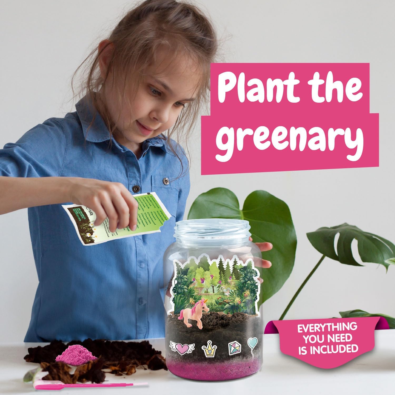 Science4you Unicorn Terrarium Kit - Make Your Own Terrarium, Unicorn Toys for Kids, 19 Unicorn Stickers, Toys and Games for Kids 6+ year olds, Unicorn Gifts for Boys and Girls 6+ year olds