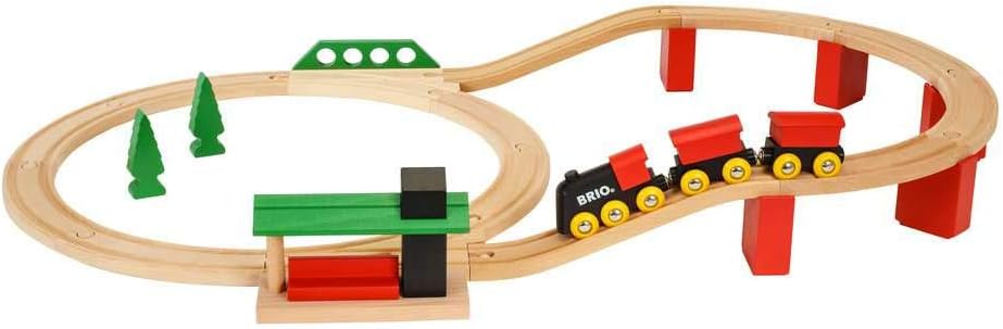 BRIO Classic Deluxe Train Set Toddler Toys for Kids 2 Years Up - Compatible with all BRIO Railway Sets & Accessories