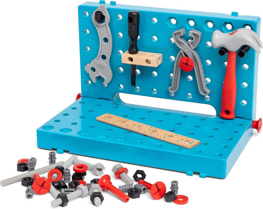 BRIO Builder Work Bench - Construction, Building, Learning and Educational Toys for Kids Age 3 Years Up