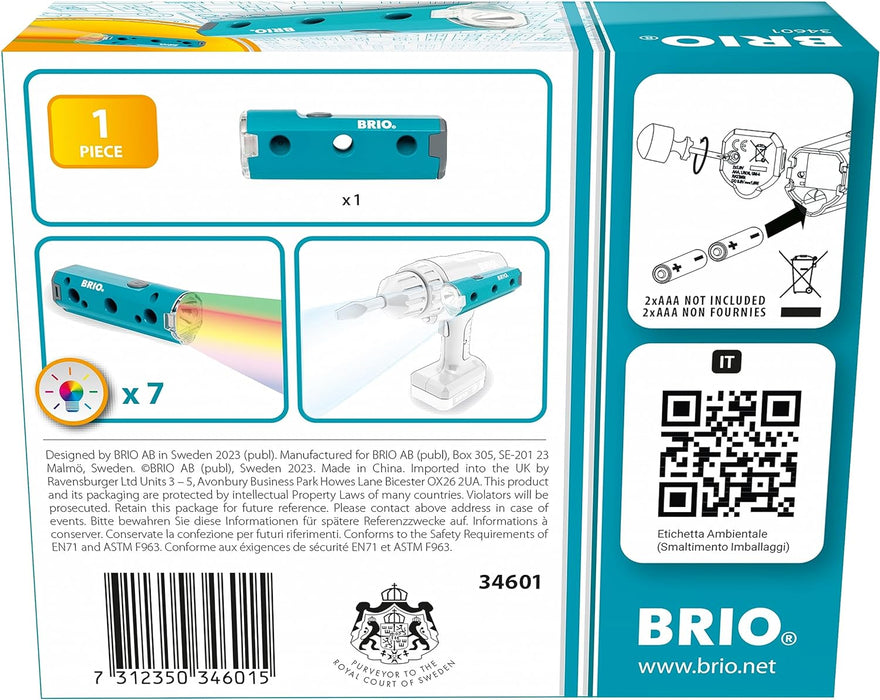 BRIO Builder Flashlight Torch - Building and Construction Toys for Kids Age 3 Years Up - Pretend Play