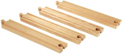 BRIO World Deluxe Train Track Pack Kids Age 3 Years Up & Accessories & Long Straights Wooden Train Track for Kids Age 3 Years Up - Compatible with all Railway Sets & Accessories + Train Track