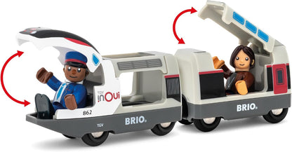 BRIO World TGV inOui French Toy Train and Carriages for Kids Age 3 Years Up - Wooden Railway Accessories
