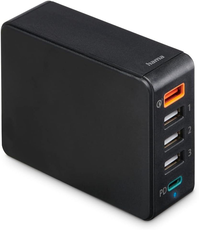 HAMA 00201630 chargeur d'appareils mobiles Chargeur électrique, Smartphone, Tablette Noir Secteur Charge rapide Intéri