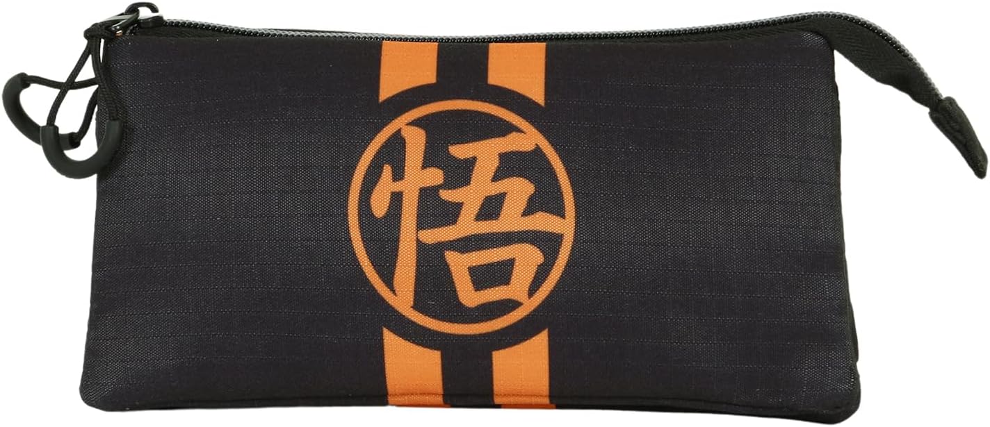 Dragon Ball Lining Ball Triple Eco Pencil Case, Black, Black, Taille unique, Triple ECO Lining Ball Pencil Case