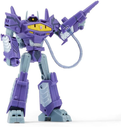 Transformers Toys EarthSpark Deluxe Class Shockwave, 12.5-cm Action Figure, Robot Toys for Children Aged 6 and Up