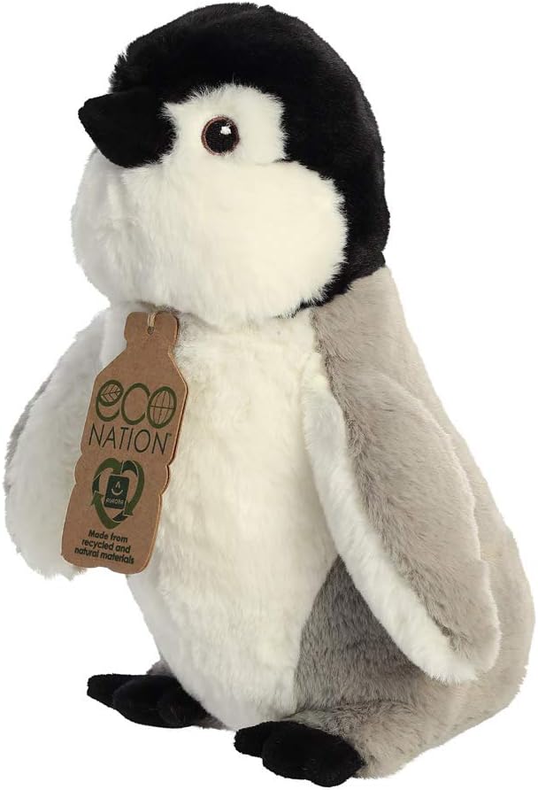 AURORA, 35015, Eco Nation, Penguin, 9.5In, Soft Toy, (Grey/White/Black)