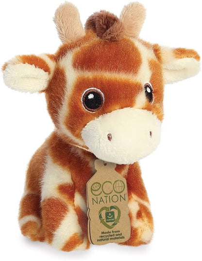 Aurora, 35068, Eco Nation Mini Jirafa, 13cm, Peluche, Marrón