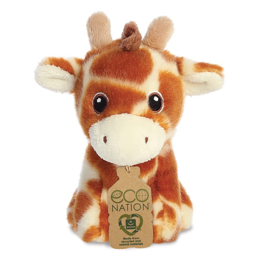 Aurora, 35068, Eco Nation Mini Jirafa, 13cm, Peluche, Marrón