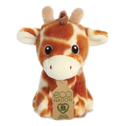 Aurora, 35068, Eco Nation Mini Jirafa, 13cm, Peluche, Marrón