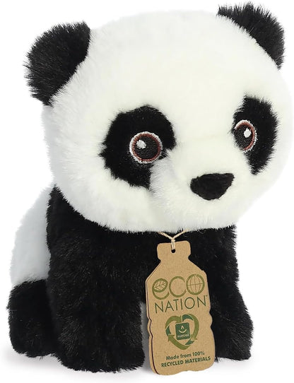 AURORA, 35070, Eco Nation Mini Panda, 5In, Soft Toy, Black & White