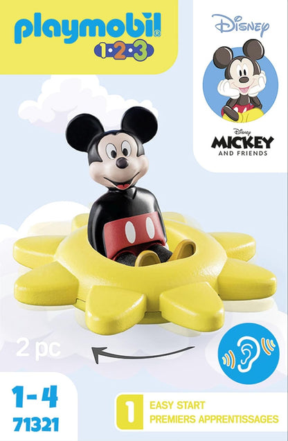 Playmobil 71321 1.2.3 & Disney: Mickey's Spinning Sun with Rattle Feature, Educational Toys for Toddlers, Gifting Toy and Fun Imaginative Role-Play, PlaySets Suitable for Children Ages 12 months+