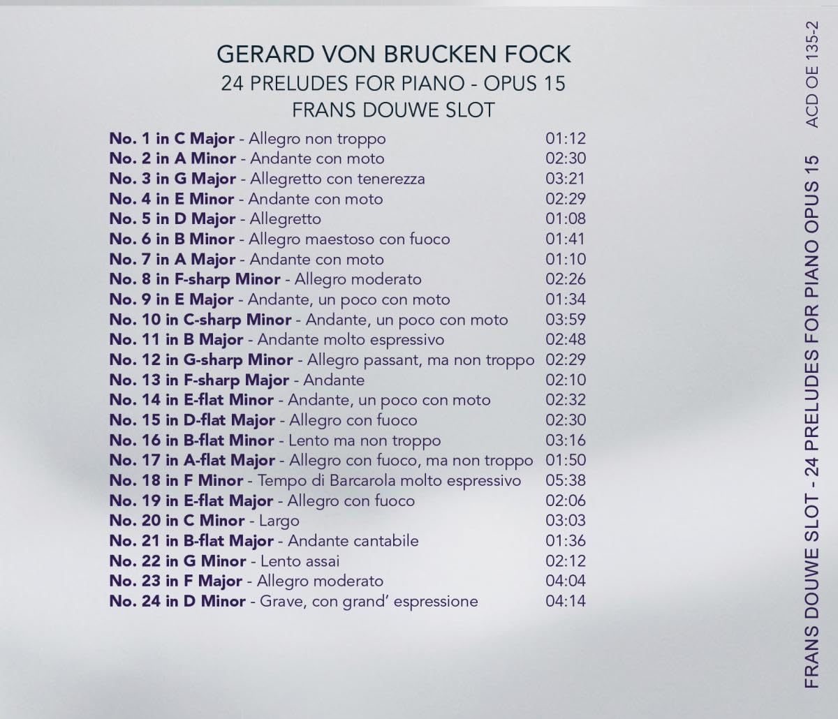 24 Preludes pour Piano Op 15