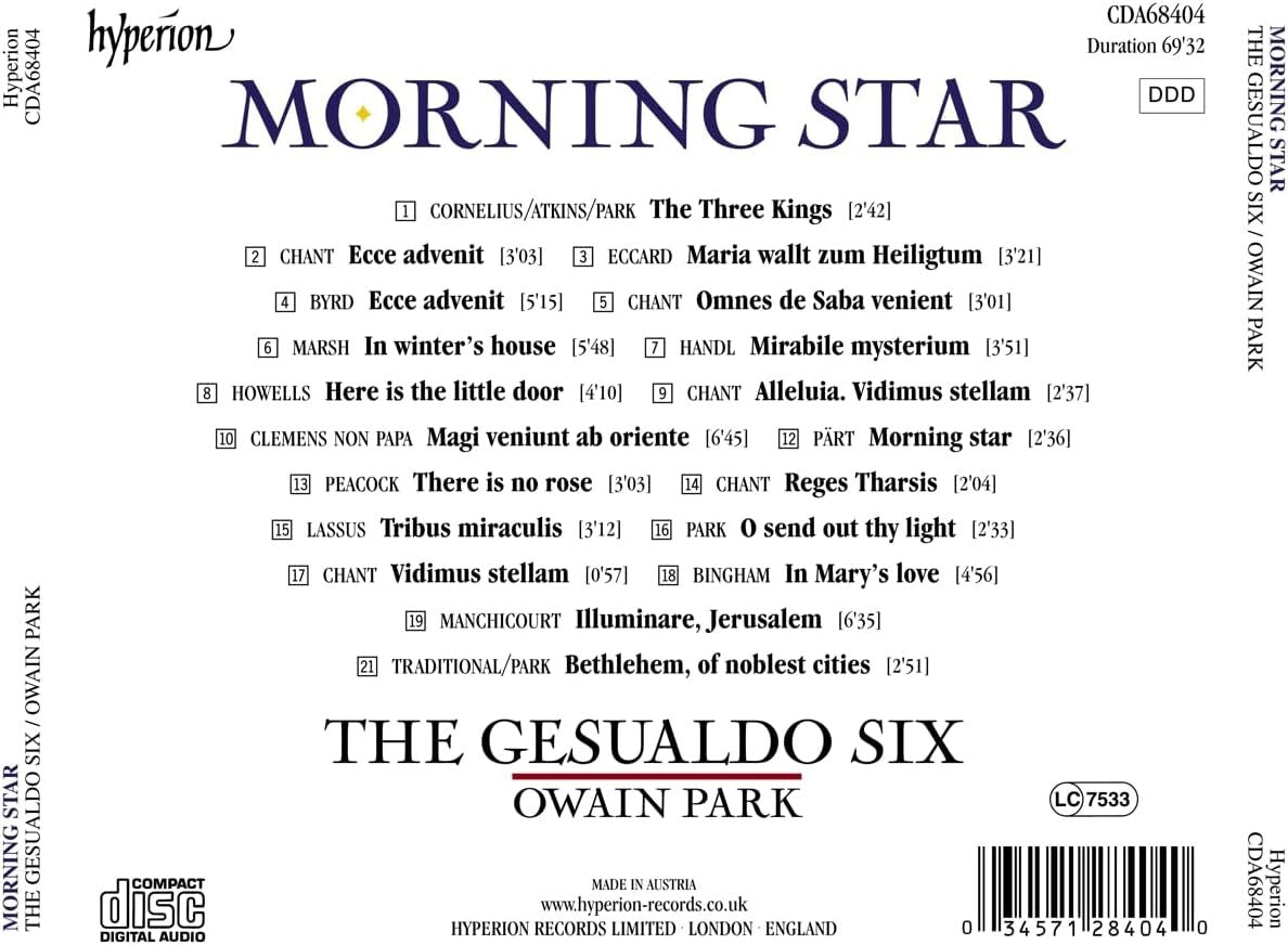 The Gesualdo Six: Morning Star