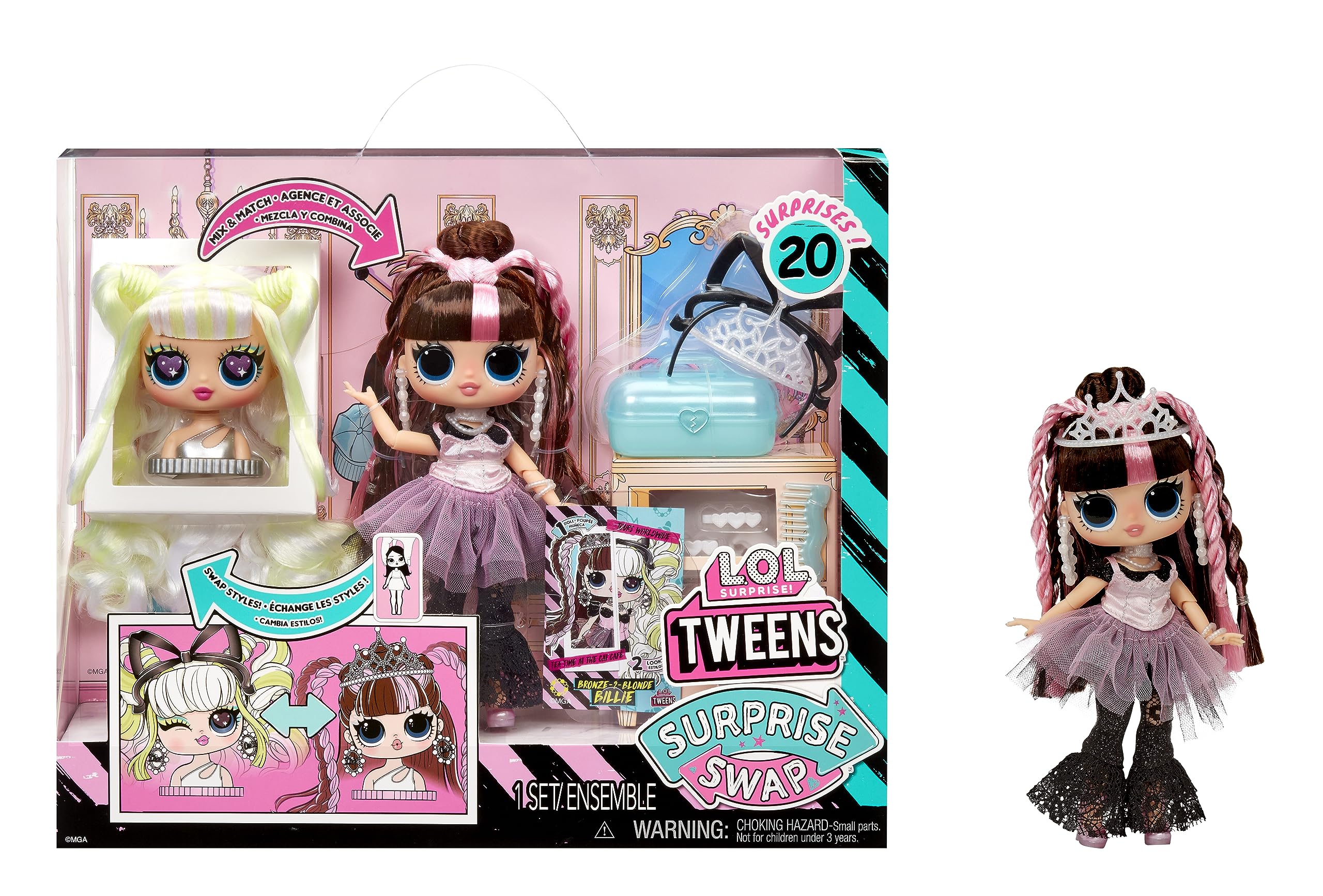 L.O.L. Surprise Tweens Surprise Swap Series - Bronze-2-Blonde Billie - Fashion Doll with 20+ Surprises Including Styling Head and Fabulous Fashions and Accessories – Great for Kids Ages 4+