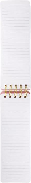 Eccolo Tall Spiral Memo Pad, 300 Pages, 150 Sheets, Double Spiral Binding, Office Essentials for Work, List Notepad for Students, Class, and Shopping, I Heart Lists (Gold, 3x8.5 inches
