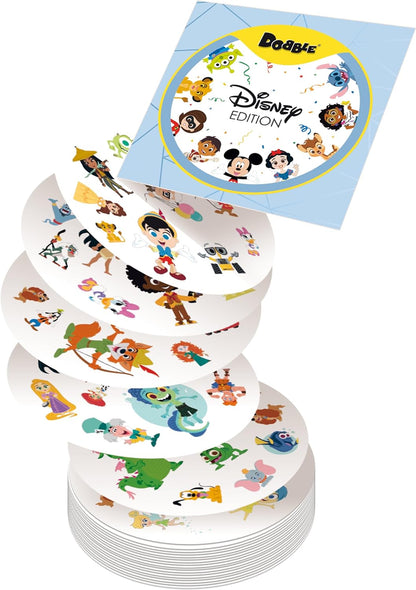 Zygomatic, Dobble Disney, Familienspiel, Kartenspiel, 2-8 Spieler, Ab 6+ Jahren, 15 Minuten, Deutsch, Mehrsprachig, 4. 90 Karten