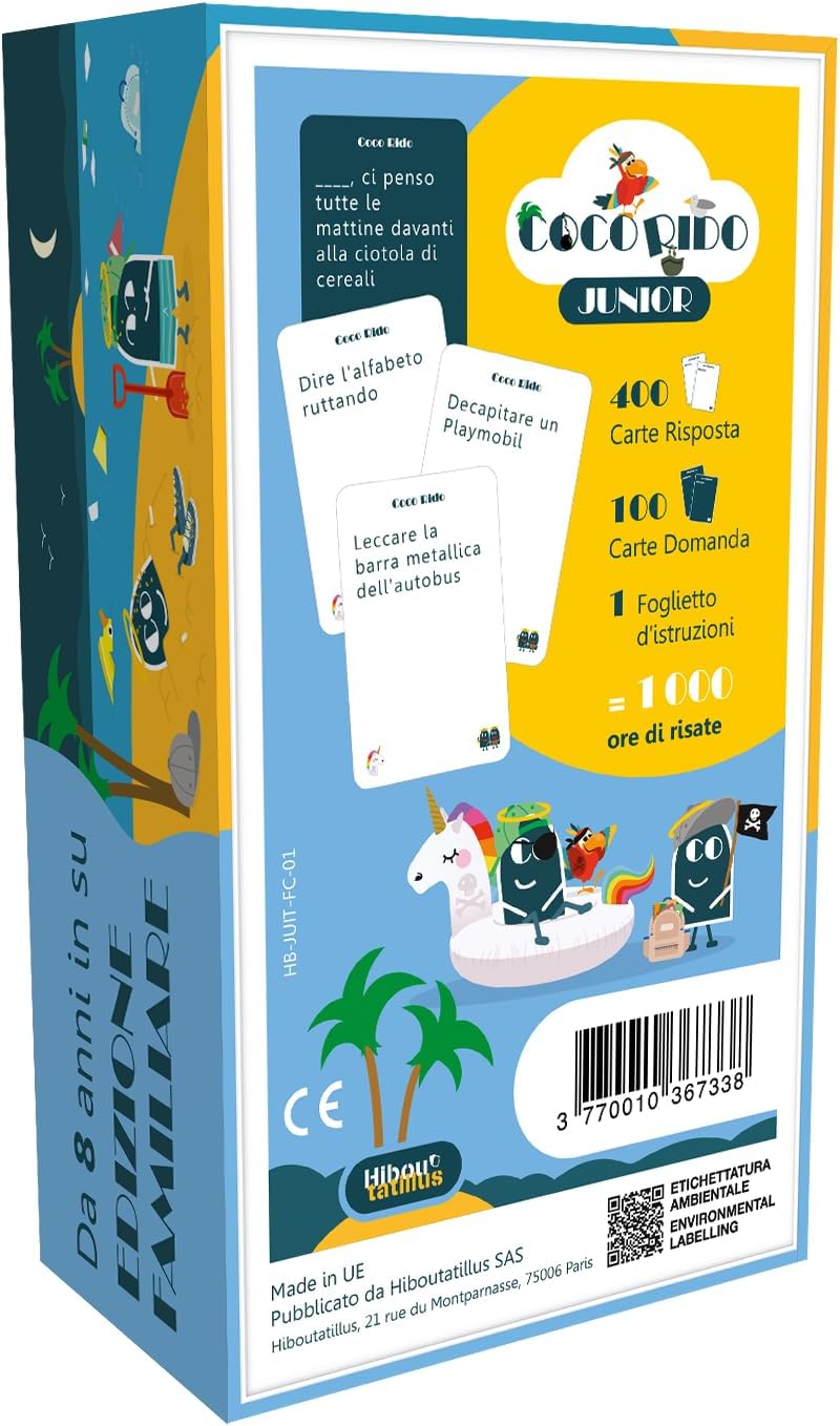 Asmodee Coco Rido Junior, Divertente Gioco da Tavolo per Tutti, 3-10 Giocatori, 8 + Anni, Edizione in Italiano