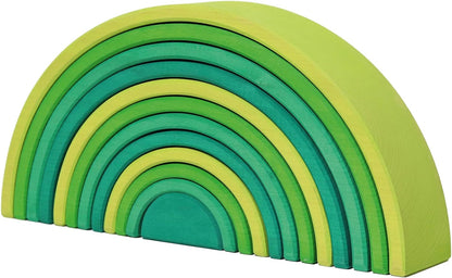 Grimm's Spiel und Holz Design GRIMMs Large Rainbow Meadow Green, Pack of 12