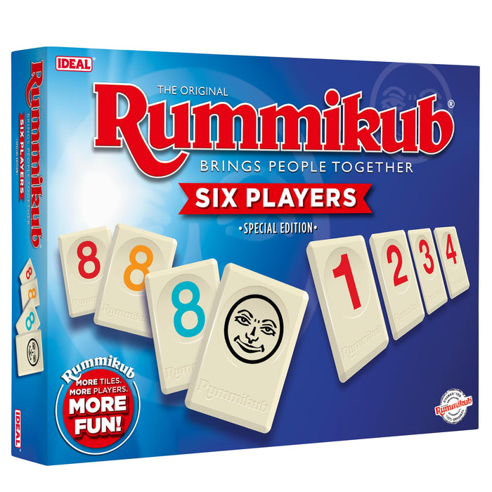 Rummikub IDEAL 6 Players: Brings People Together | Family Games | 2-6 Players | Ages 8+