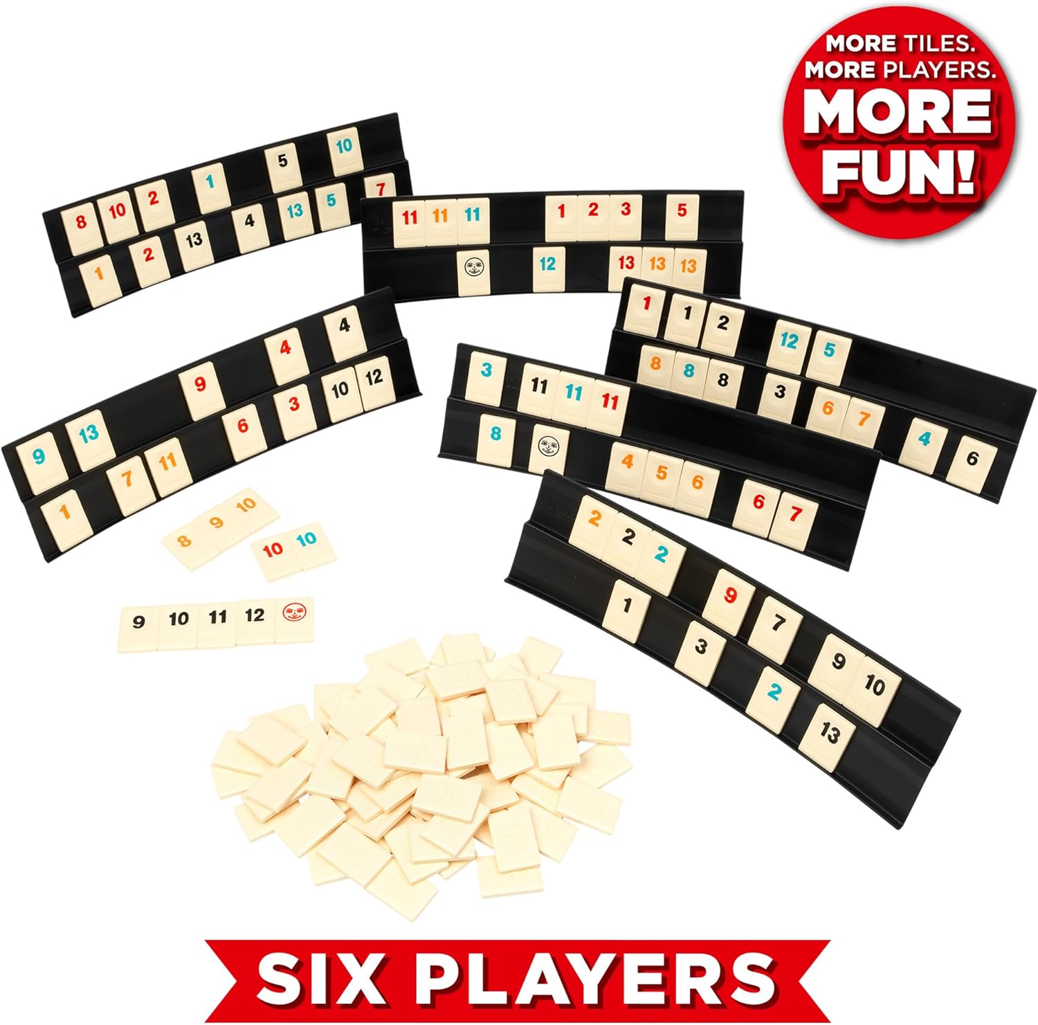 Rummikub IDEAL 6 Players: Brings People Together | Family Games | 2-6 Players | Ages 8+